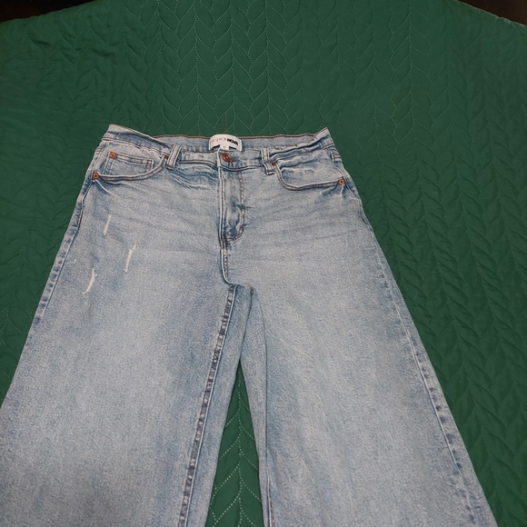 Fashion Nova Light Blue Flare Jeans - Picture 5 of 8